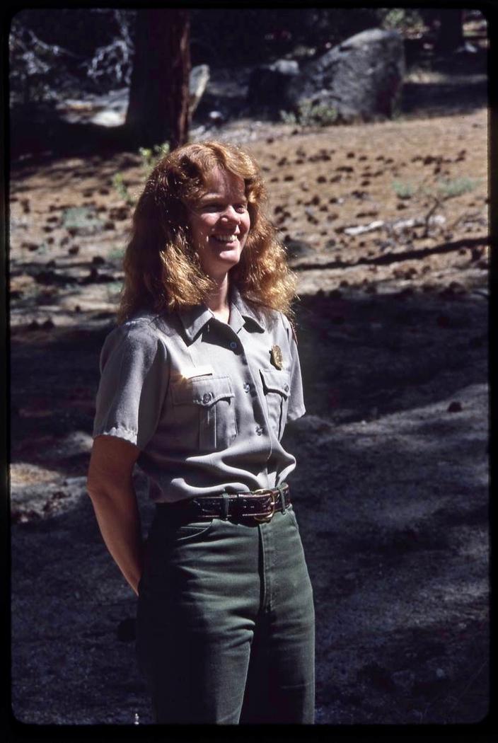 The author during her years as a professional Park Service ecologist educating people about the real natural history of wildlife. Photo courtesy Moritsch