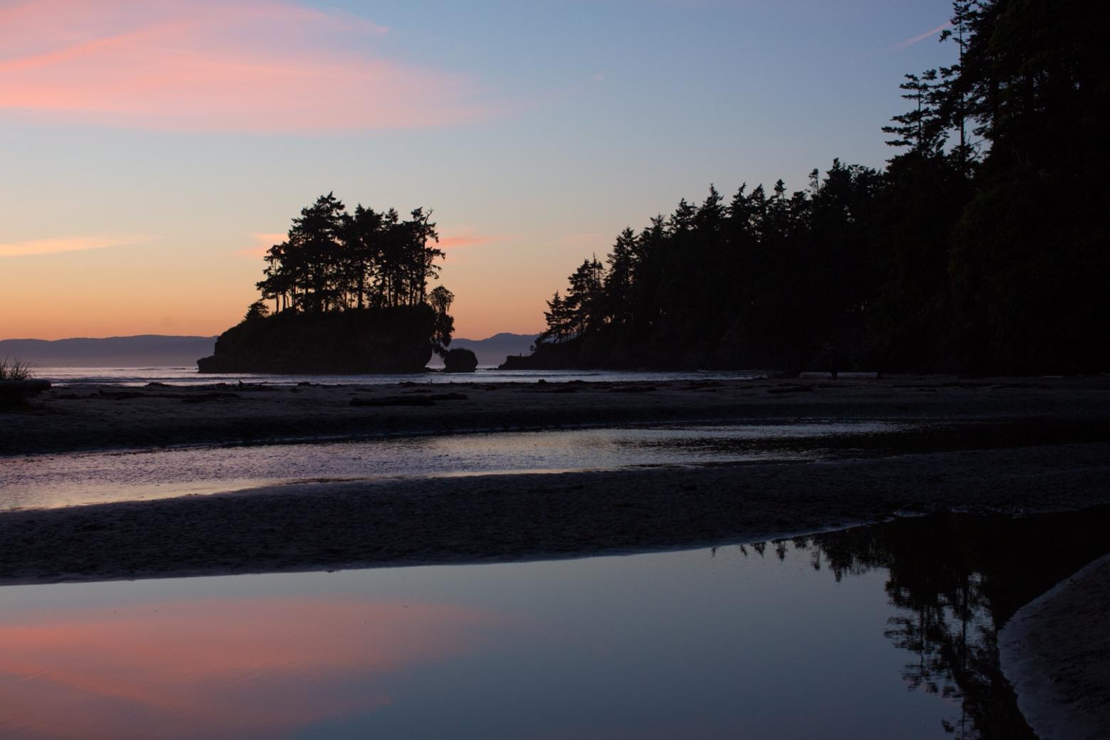 The quietest spot in the Lower 48, the author says, resides just east of the intersection of ocean and rainforest but it faces sonic inundation from Navy jet training exercises.  Photo courtesy Gordon Hempton