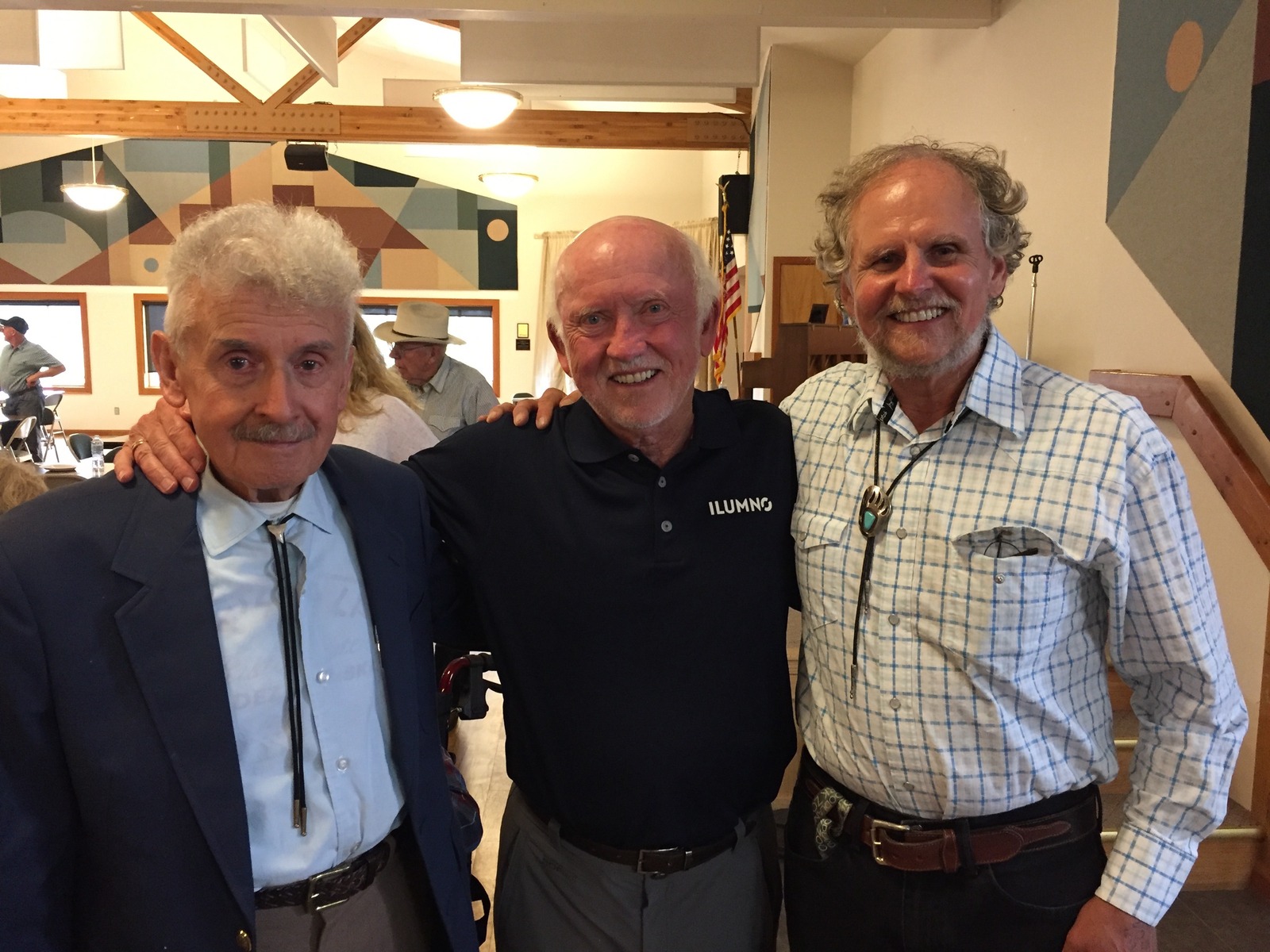 A large crowd turned out to help Gutkoski celebrate his 90th birthday, including his pal, Keith McCafferty, at right. Photo by Todd Wilkinson