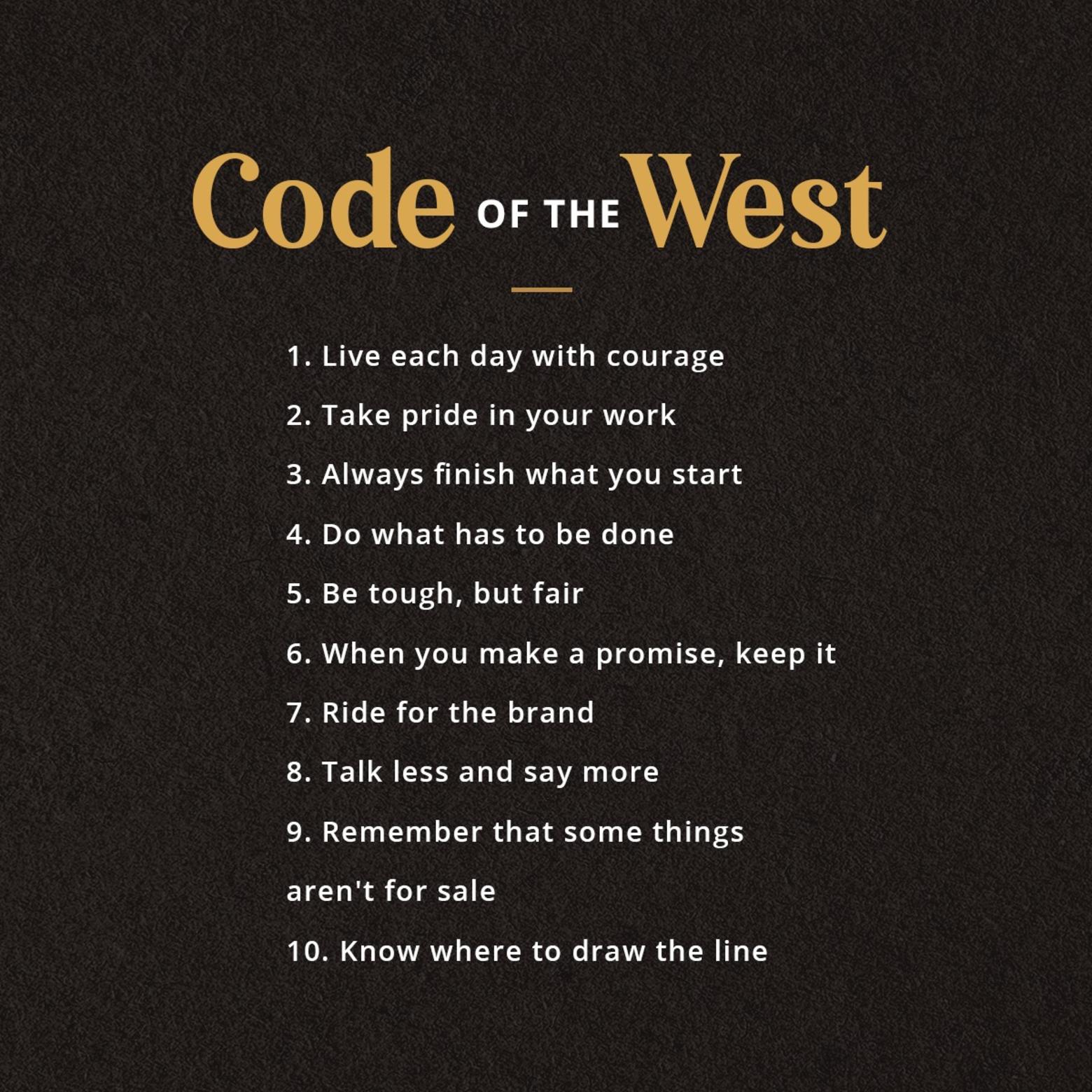Not long ago, US Rep. Liz Cheney shared this graphic of the "Code of the West" on her Facebook page, which is said to espouse principles and values in the heart of every good Westerner.  Was she sending a message to members of the GOP in Wyoming and back in DC?