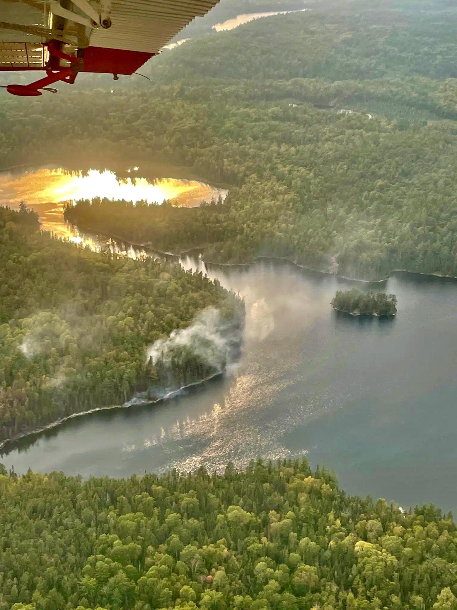 The Forest Service shared these aerial views of some of the areas burned by forest fires that reached the Boundary Waters in the summer of 2021, a harbinger of hotter and drier conditions related to climate change. All by itself, without concerns related to water contamination, climate change is already disrupting the ecosystem of the Upper Midwest, stressing forests and species like moose. 