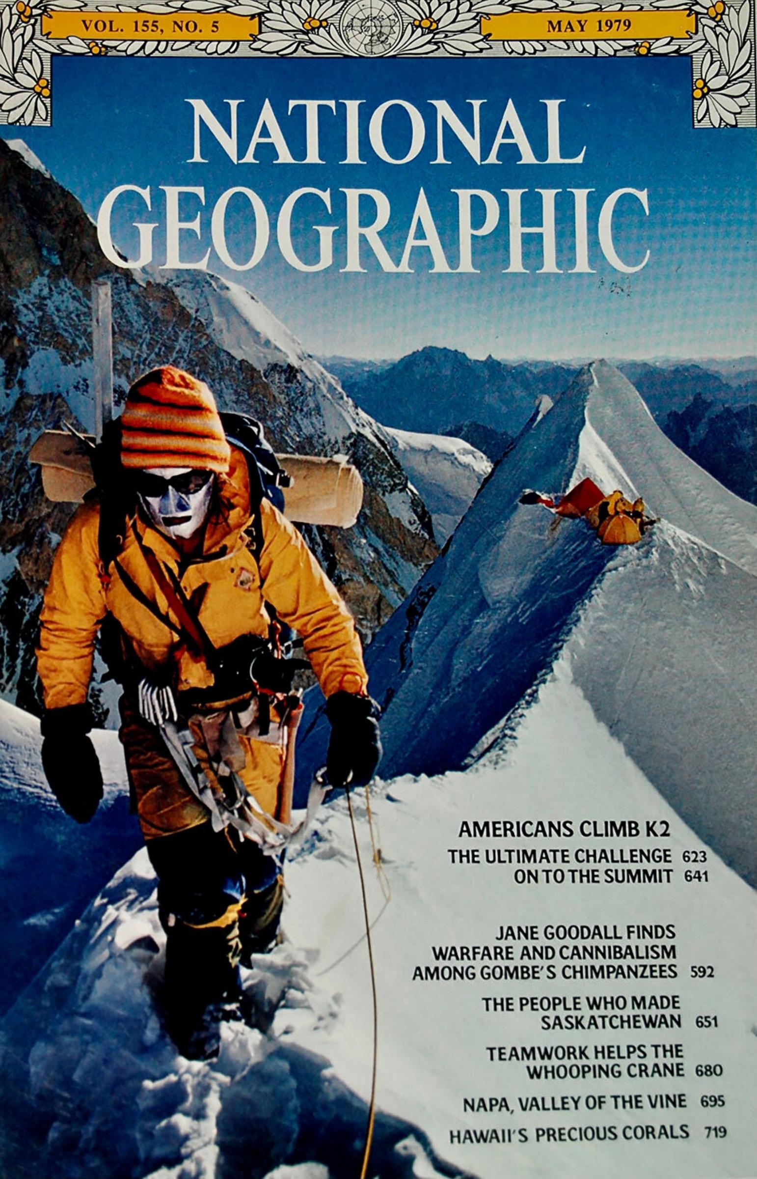 Ridgeway featured on the cover of National Geographic in May 1979, months after he summited K2