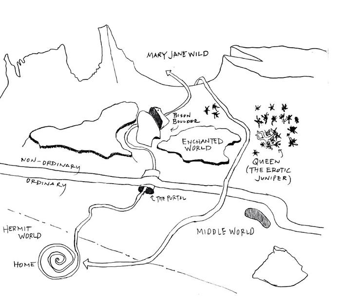 Williams' hand-drawn map
