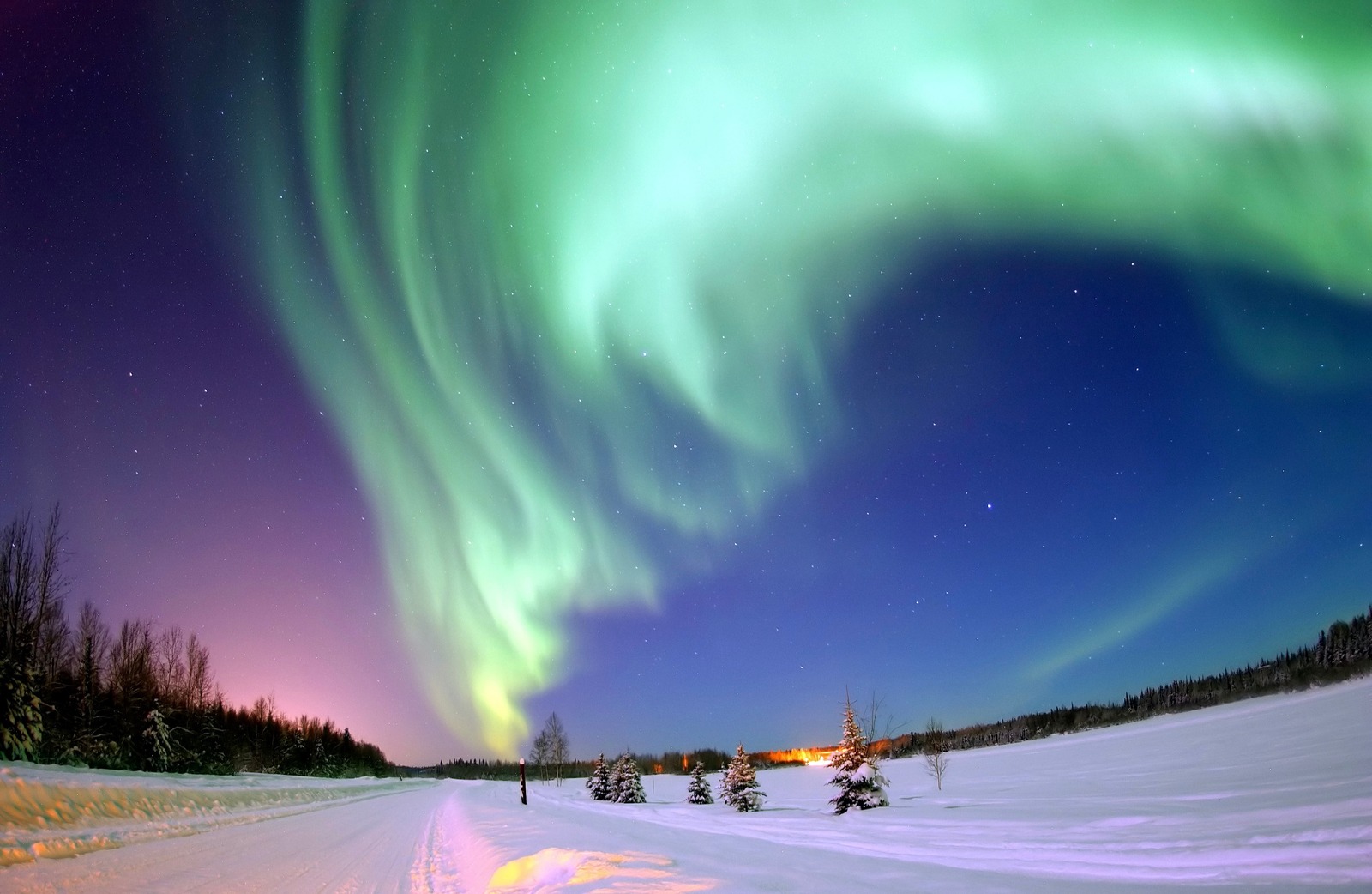 The Aurora Borealis, aka Northern Lights in illumination over Alaska. Photo courtesy Flickr/public domain