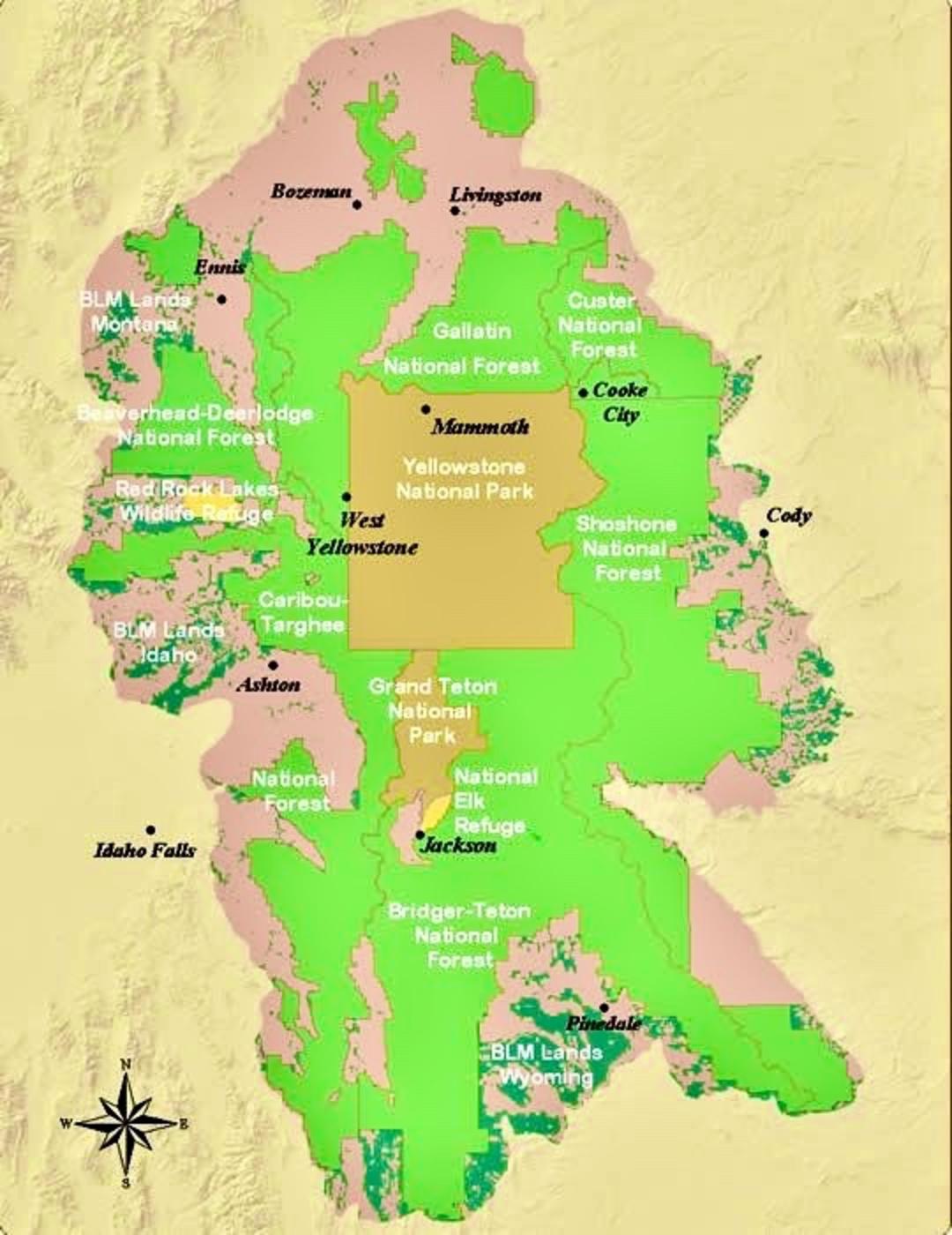 Jurisdiction of the federal Greater Yellowstone Coordinating Committee