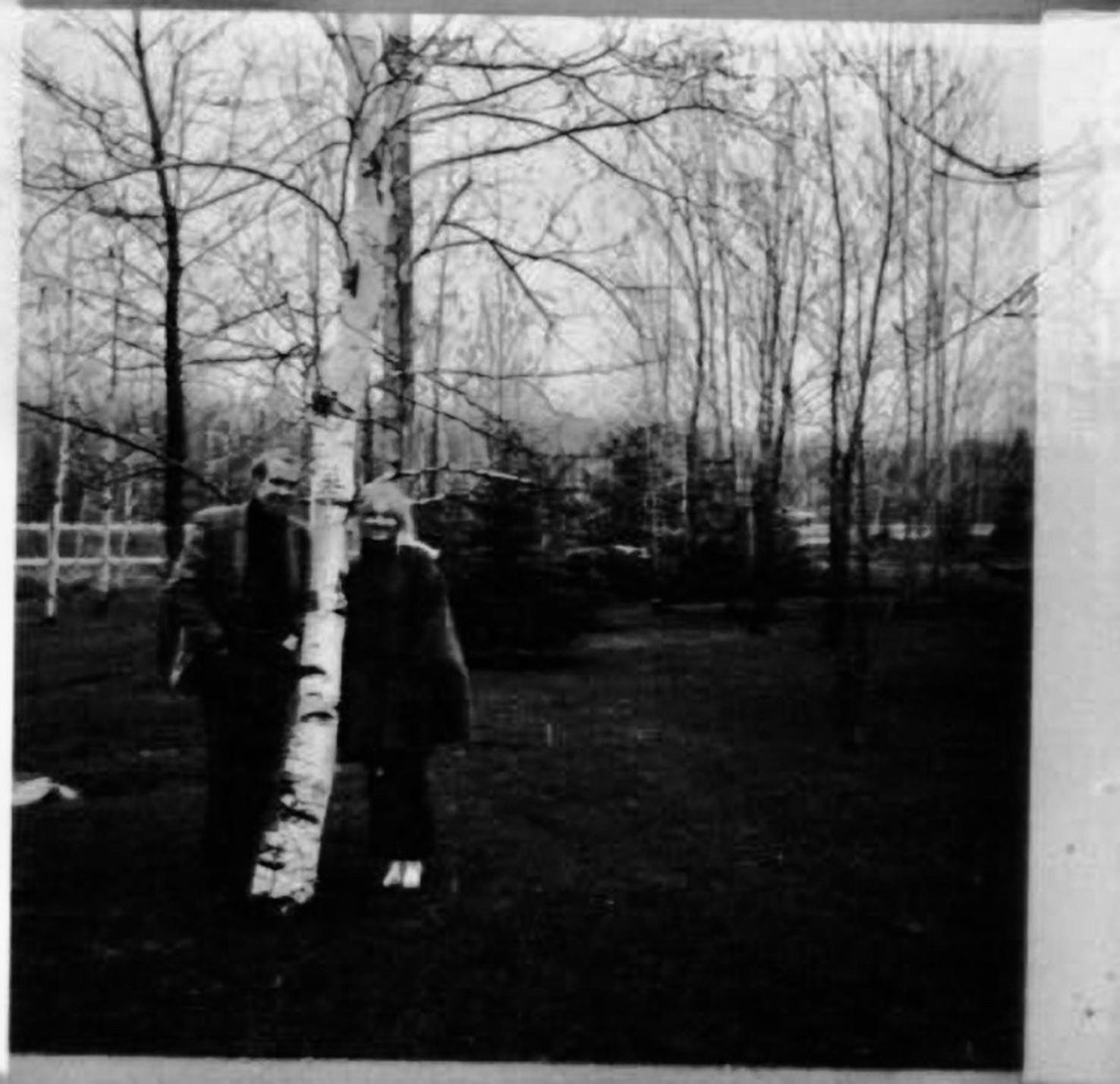 Thompson and Helstrom, the original girl from the north woods, in Hibbing long ago and far away.  On short notice, Helstrom told Thompson that he should show up at Hibbing High's Class of 1959 10th-year reunion so he could meet Bob, but he couldn't make it.  Photo courtesy Toby Thompson
