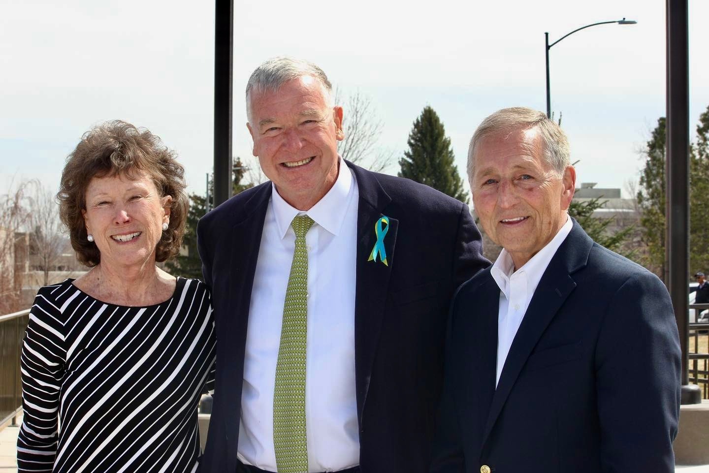 Dorothy Bradley, left, and her Republican rival, Marc Racicot, who narrowly defeated her to win the Montana governor's race in 1992. They came together in June to endorse Independent candidate Gary Buchanan, a businessperson from Billings, Montana who is challenging incumbent Congressman Matt Rosendale to represent eastern Montanan. Photo courtesy Gary Buchanan for Congress campaign.