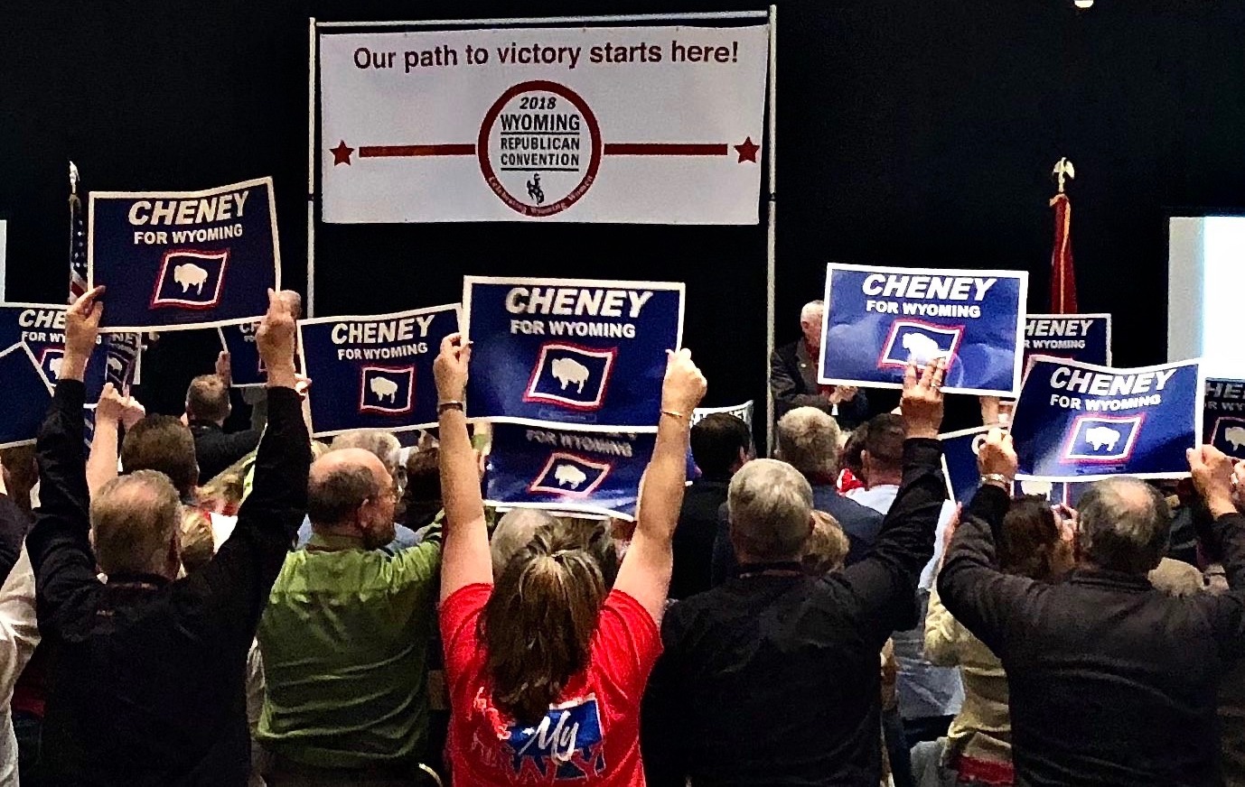 In 2018, Liz Cheney was still a darling of the Republican Party in Wyoming which has since excommunicated her. Four years ago, Cheney's Trump-backed challenger Harriet Hageman stumped for Cheney, touting her political conservative credentials.  Photo courtesy Liz Cheney public Facebook page