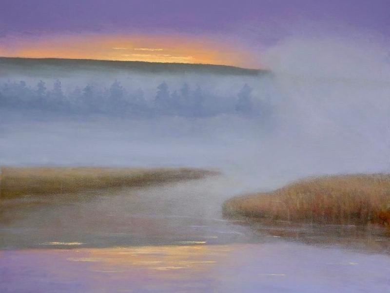 "Dawn in Lavender," a painting by Dave Hall
