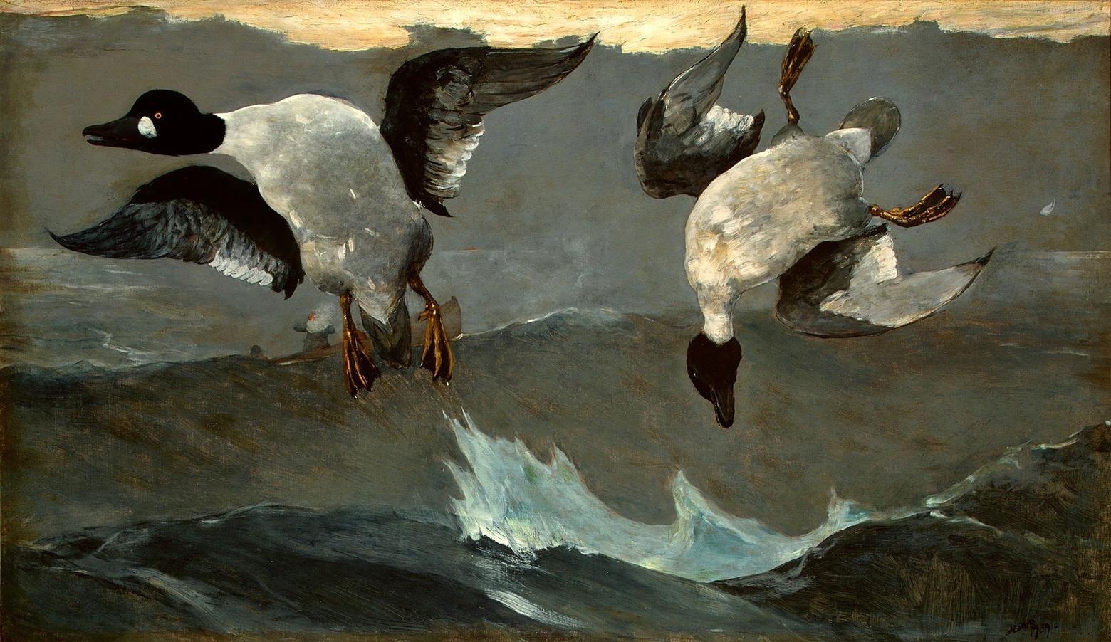 Winslow Homer's painting "Right and Left" part of the permanent collection of the National Gallery of Art in Washington DC