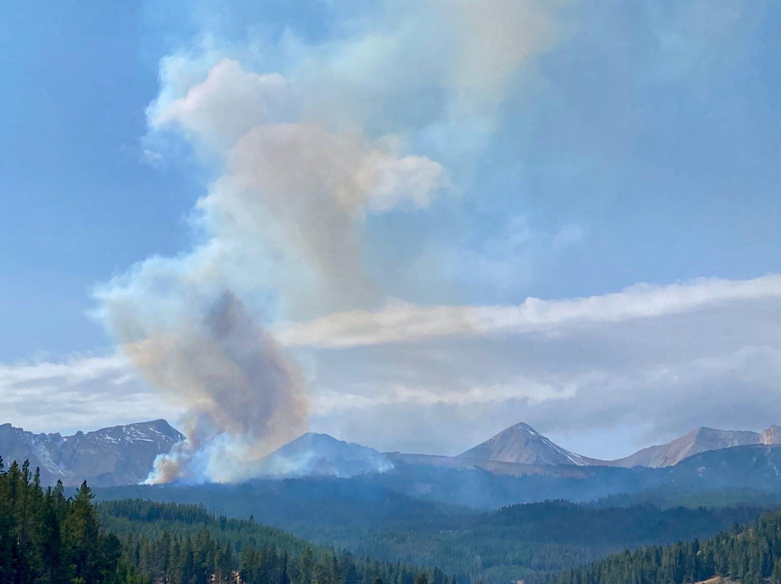 The Shedhorn Fire burned 60 acres in the Taylor Fork drainage 13 miles southwest of Big Sky's Lone Mountain. September 2021. Photo by Joseph T. O'Connor