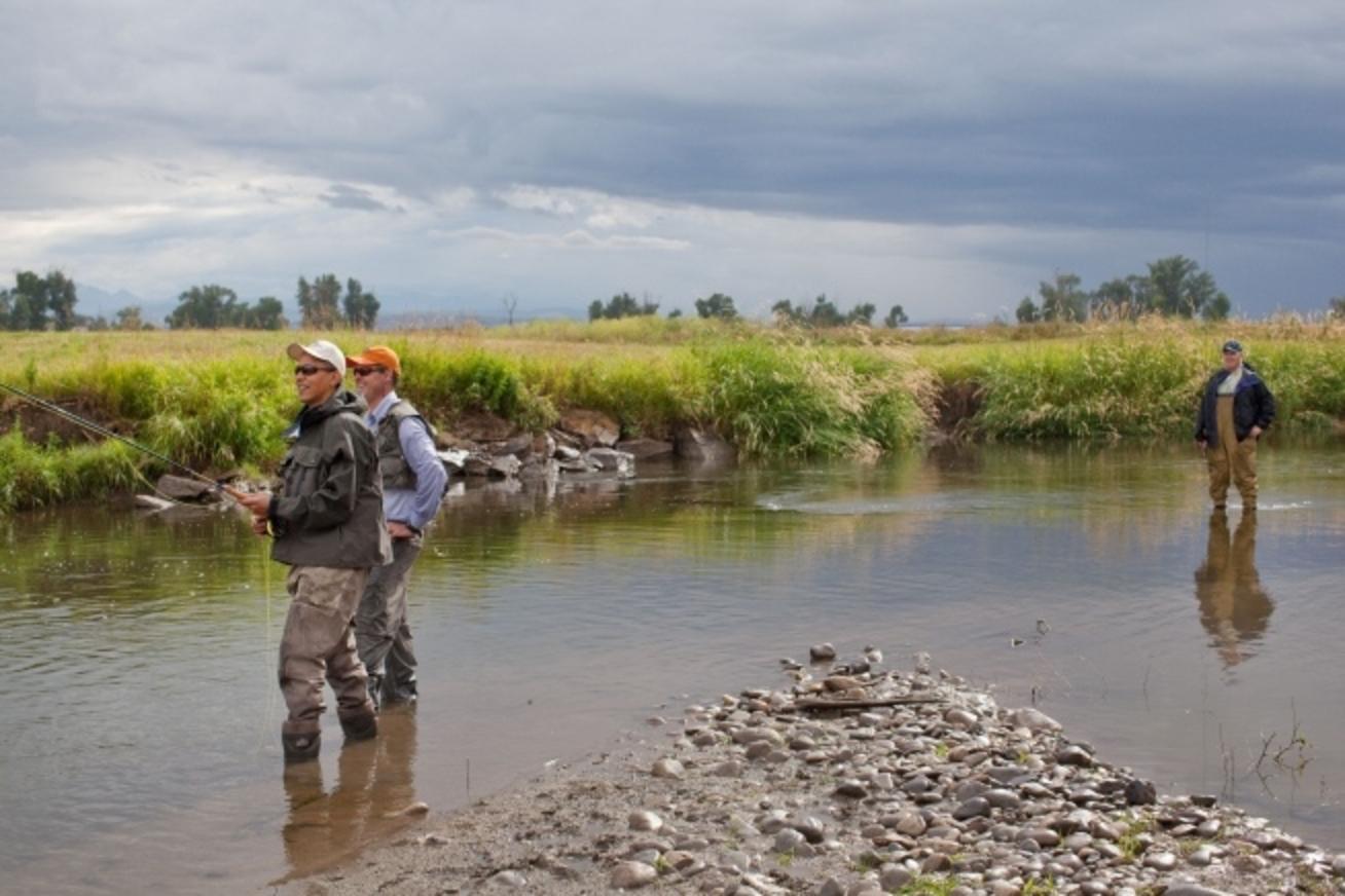 During the summer of 2008, presidential candidate Barack Obama made a stop in Bozeman and spent part of an afternoon getting fly-fishing pointers from guide Dan Vermillion. The stream they waded into, the East Gallatin, is considered impaired under state water quality standards. Photo courtesy National Archives