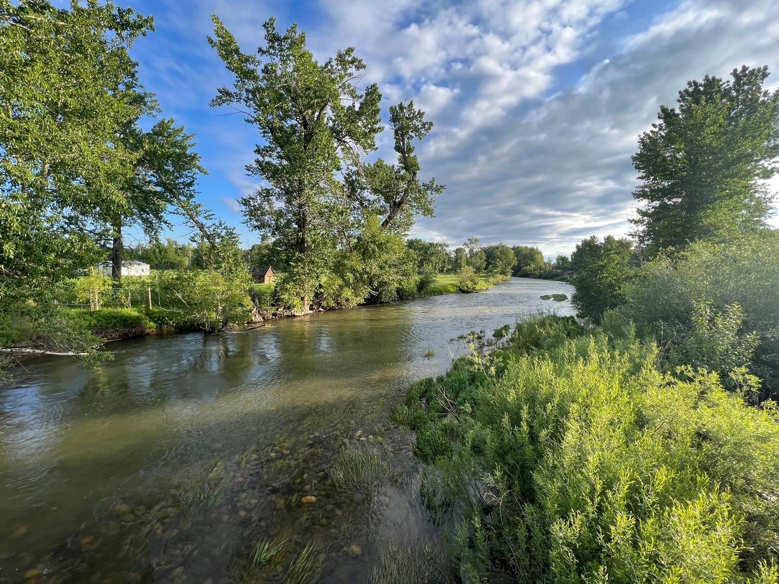 The West Gallatin River and site of the proposed 58-unit glampground called Riverbend has been a contentious issue in Gallatin Gateway for more than three years. Photo by Holly Pippel