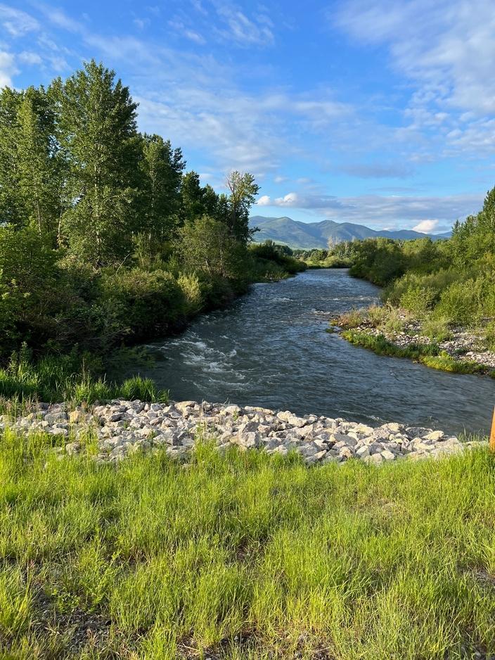 Congress is considering a Wild and Scenic designation for the Gallatin River. Some Gallatin Gateway residents say a glampground on the island between two channels of the Gallatin could be a further detriment to river health. Photo by Holly Pippel