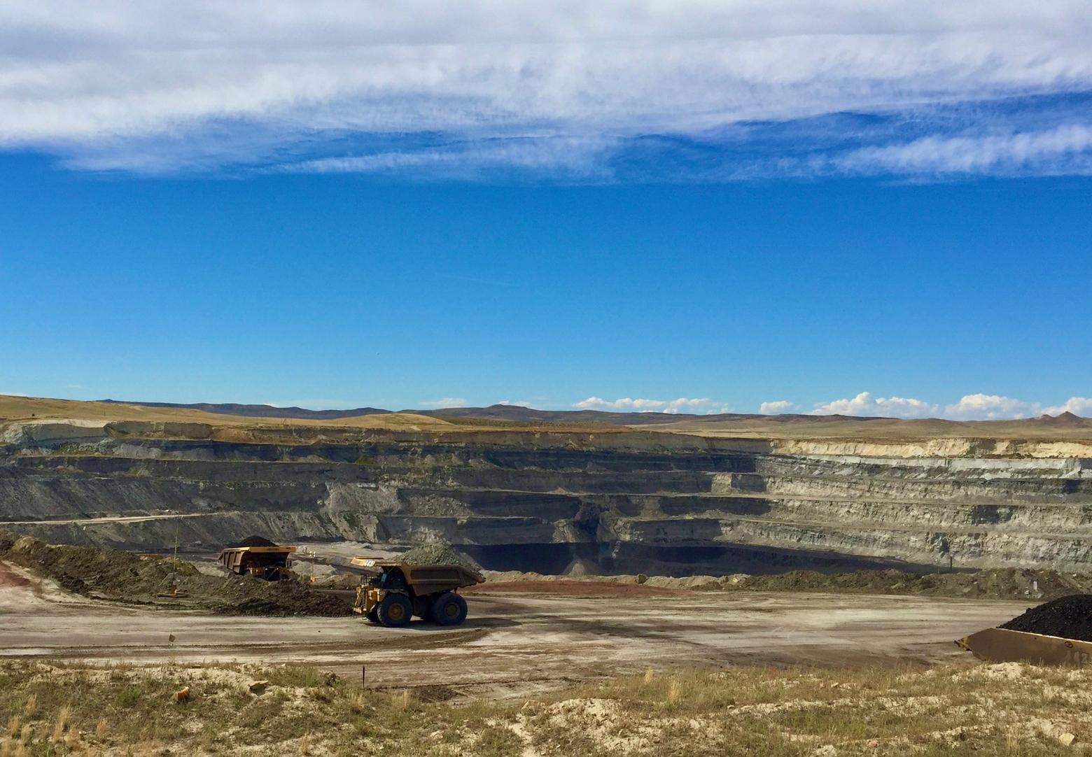 An open pit coal mine in Wyoming's Powder River Basin in 2016. When energy providers and the market switched to natural gas, it rocked the coal industry on its heels and resulted in bankruptcies of several companies operating in the West. Some politicians in Montana, who claim climate change isn't a serious threat, would like to have coal deposits in the state unearthed to fuel coal-fired power plants around the world. Photo by Todd Wilkinson