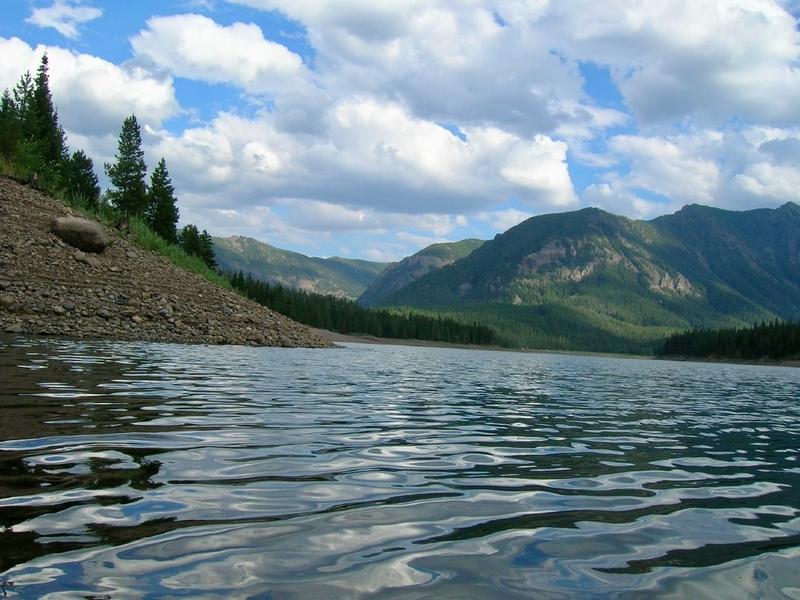 Hyalite Reservoir south of Bozeman, Montana, is one of three water sources that supply the rapidly growing city