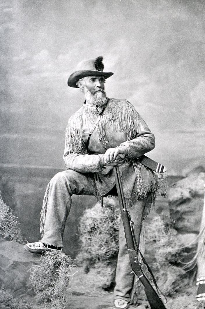 Philetus Norris, second superintendent of Yellowstone National Park, in his trademark fringed buckskins. Photo courtesy NPS