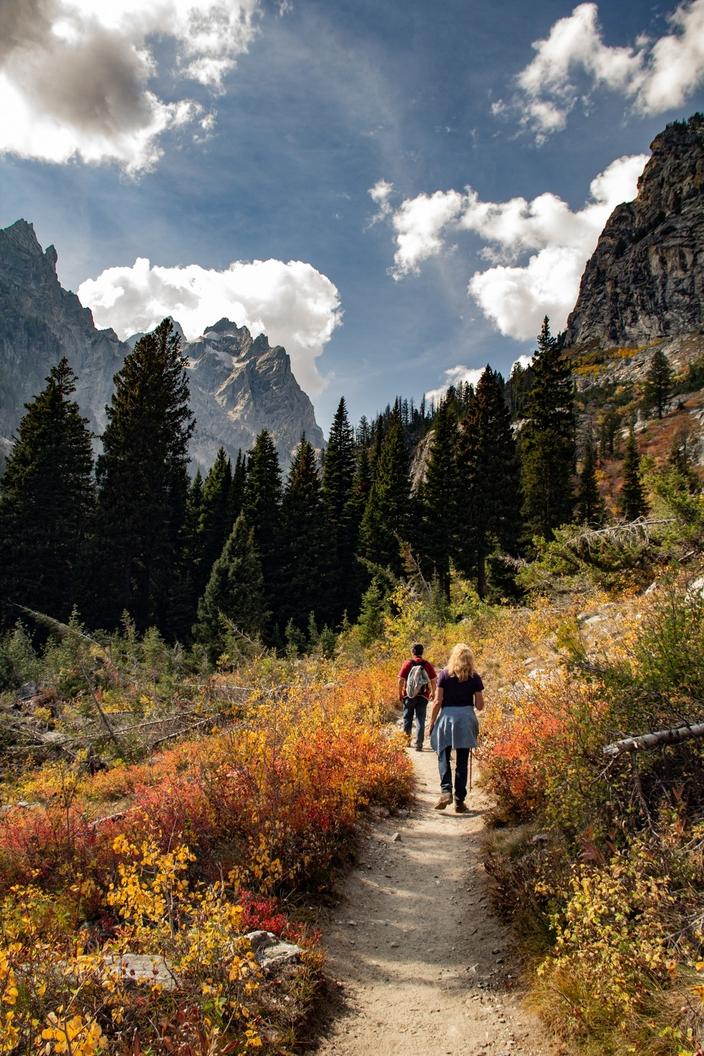 Hiking under the great wide open in Grand Teton National Park 