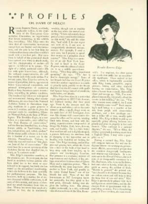 The New Yorker profile of Edge, published in the April 17, 1948 edition. Photo courtesy The New Yorker