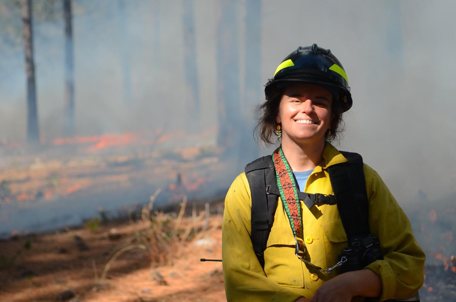 Writer Amanda Monthei worked as the public information officer this fall on the Columbia Gorge Fire Training Exchange. A former wildland firefighter herself, Monthei has dedicated most of her writing career to building awareness and education around the world of wildland fire. She is the creator of the podcast, “Life with Fire.” Photo courtesy Amanda Monthei