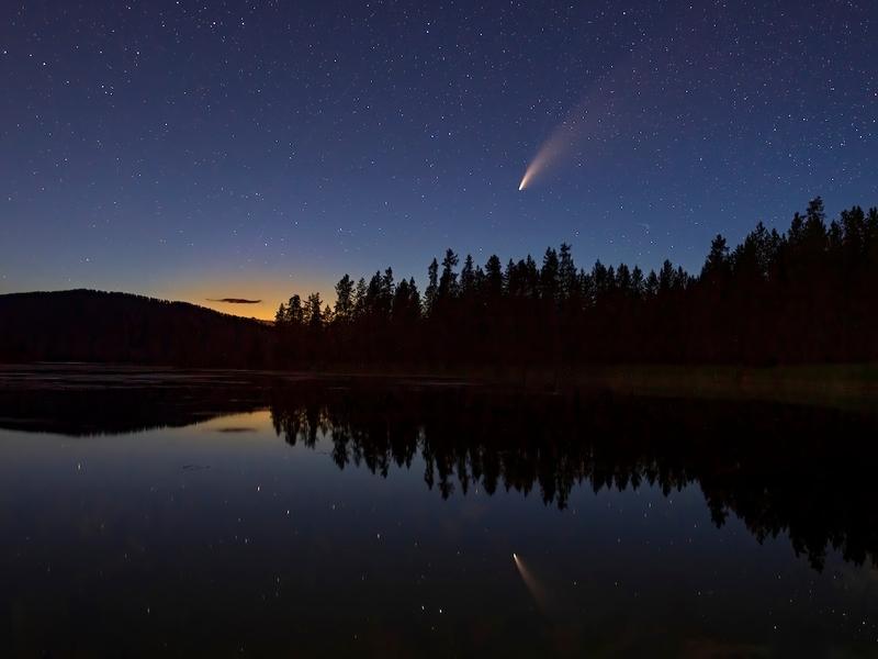 Hope and reflection in the night sky