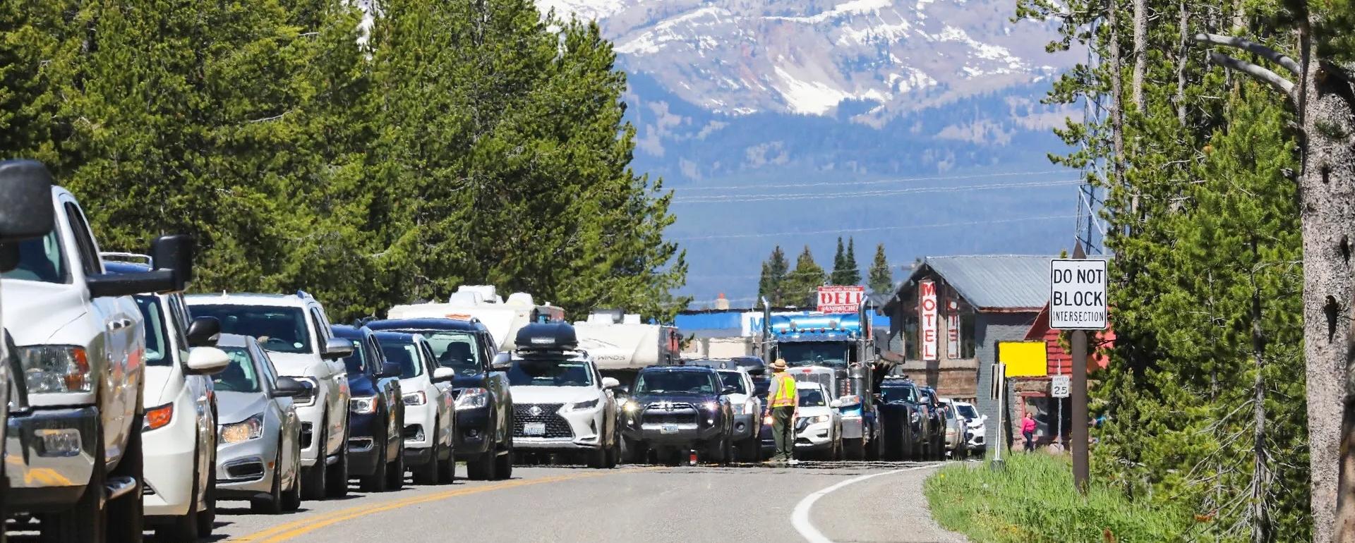 Even with multiple entry points to Yellowstone, you can still hit bumper-to-bumper traffic