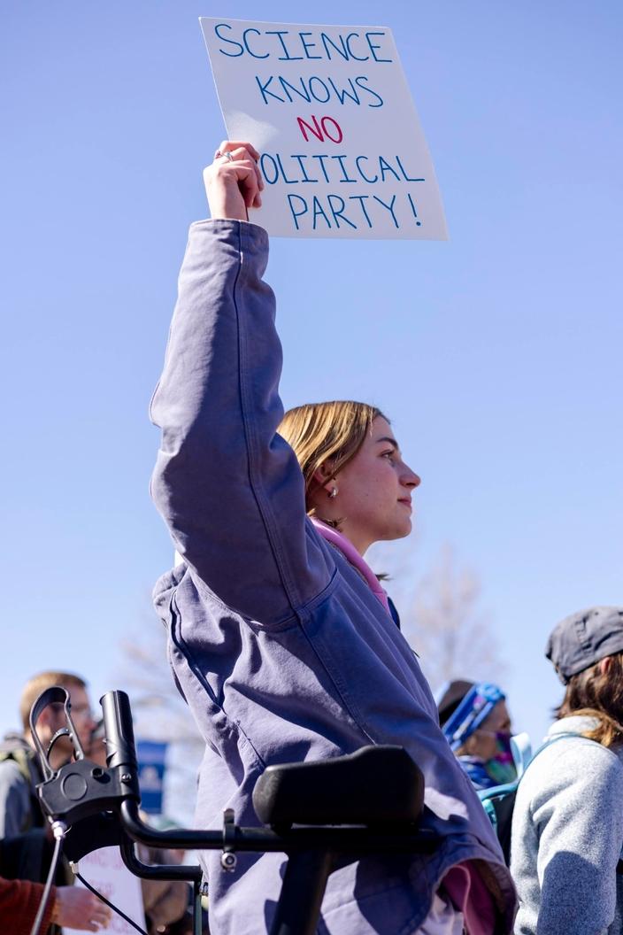 An estimated $48 billion in NIH grants were frozen by the Trump administration in January promoting nationwide protests on March 7. Photo by Hazel Cramer