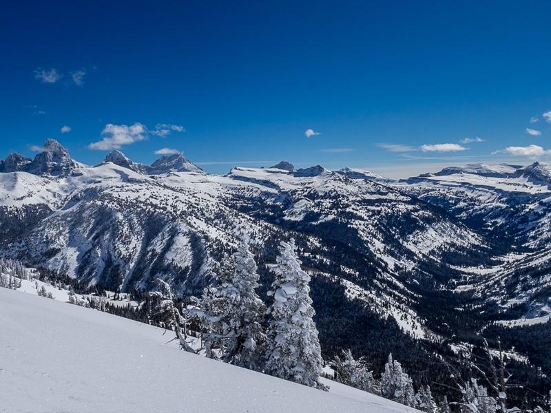 Looking southeast from Grand Targhee's South Bowl